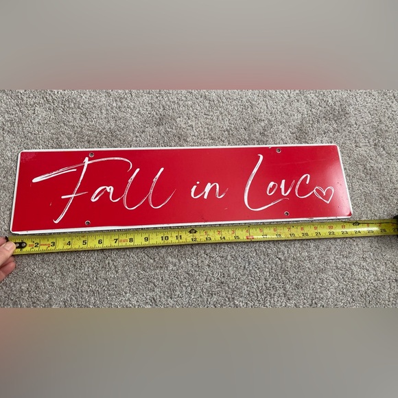 Fall In Love Metal Sign - Picture 5 of 5